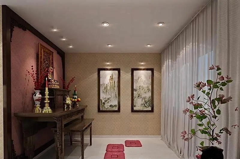 Phòng thờ nhà ống bố trí hợp lý
