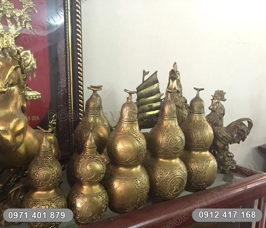 Hồ lô phong thủy bằng đồng là vật phẩm phong thủy mang ý nghĩa tốt lành