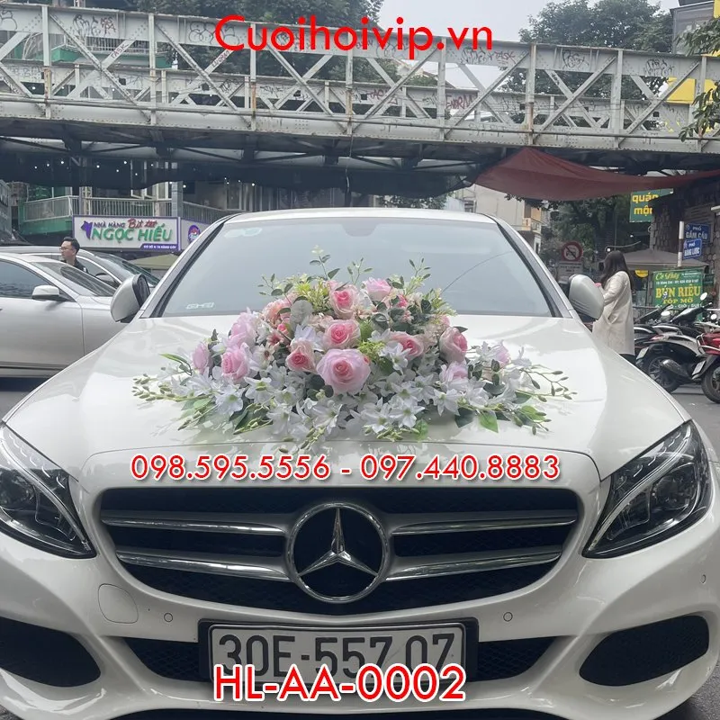 Hoa giả trang trí xe cưới HL-AA-0002