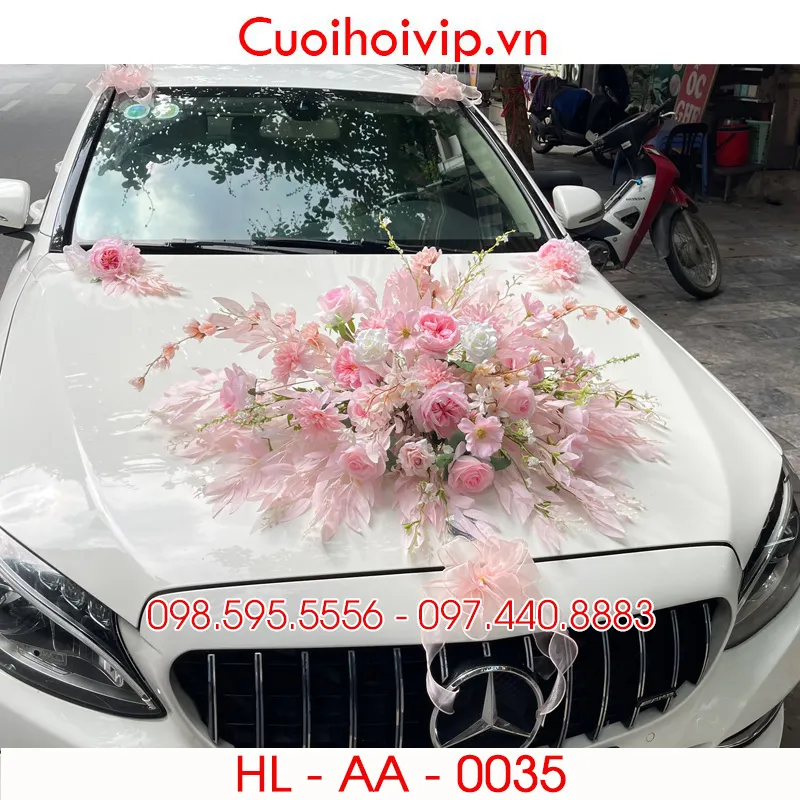 Hoa giả trang trí xe hoa HL-AA-0035