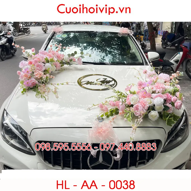 Hoa giả trang trí xe hoa HL-AA-0038