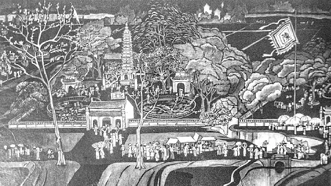 Họa sĩ Thành Nam và tình yêu dành cho tranh vẽ lễ hội đền hùng