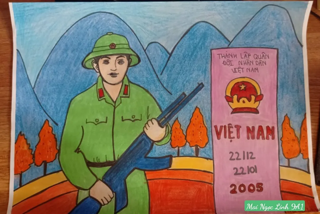 Học sinh thể hiện tình yêu biển đảo qua từng nét vẽ