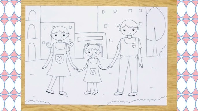 vẽ tranh về đề tài gia đình Hướng Dẫn Vẽ Chi Tiết