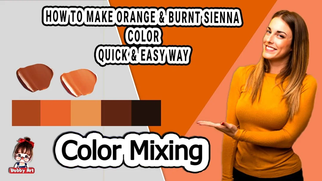 Hướng dẫn pha màu cam và burnt sienna bằng acrylic