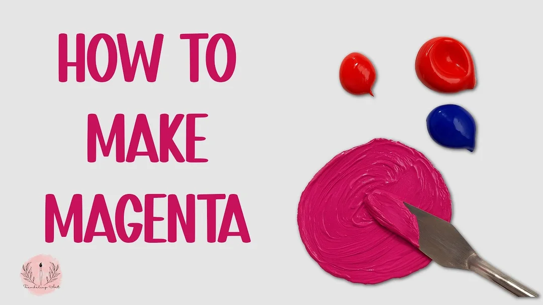 Hướng dẫn pha màu magenta acrylic gần với hồng đậm