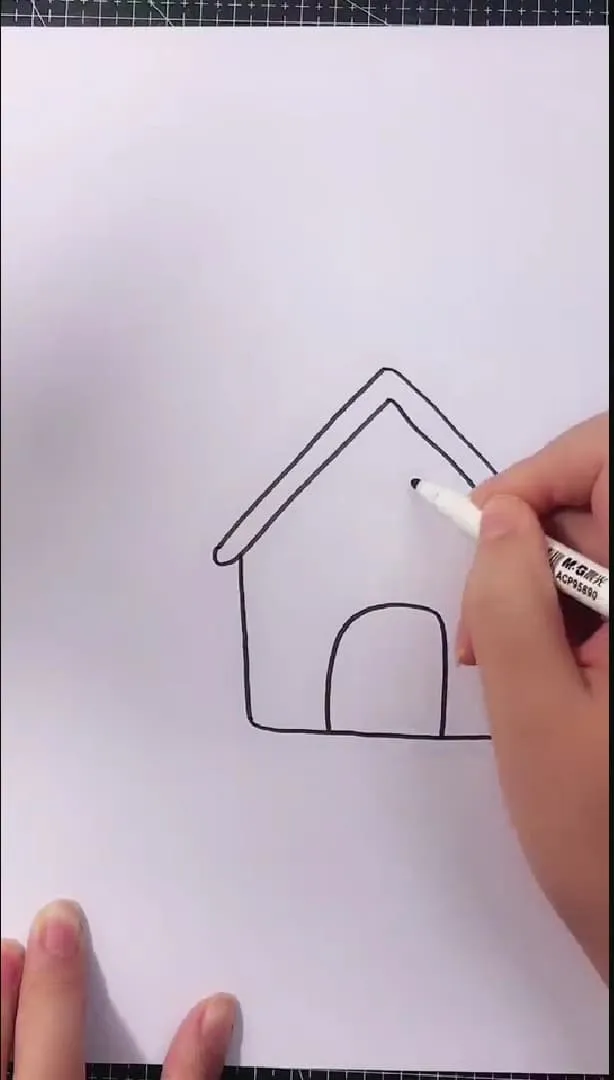 Hướng dẫn vẽ tranh quê hương đơn giản mà đẹp với hình ảnh ngôi nhà cơ bản