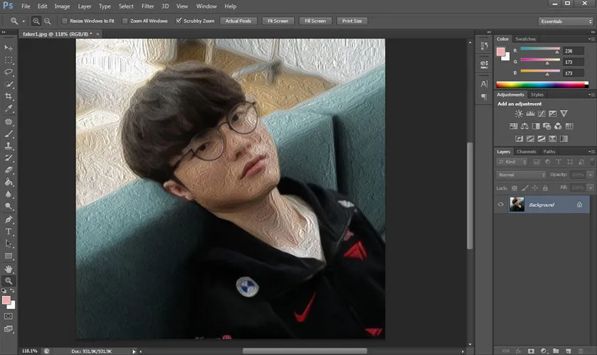 Kéo thanh trượt Scale để lựa chọn kích thước bút vẽ tối ưu