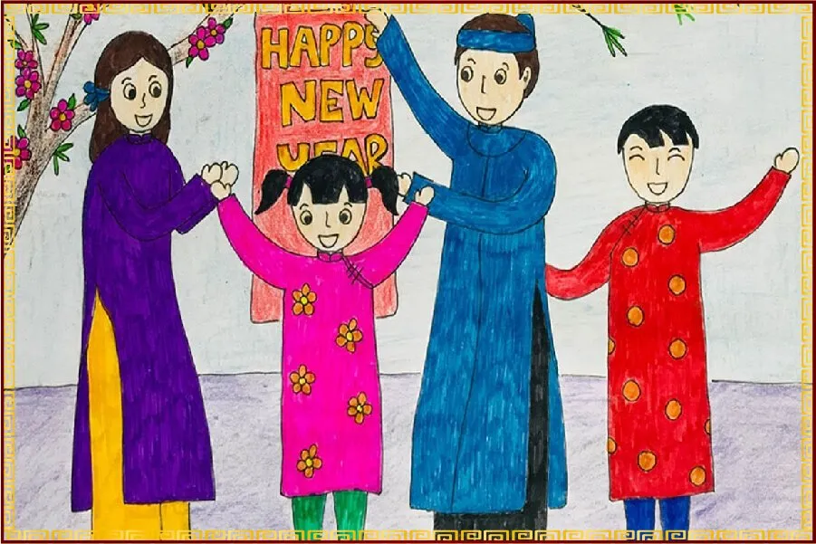 Khám phá kỹ thuật vẽ tinh tế và chuyên nghiệp cho các mẫu ảnh vẽ tranh ngày tết