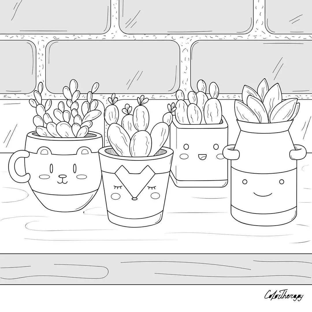 Khám phá nét vẽ duyên dáng qua tranh vẽ cây xương rồng