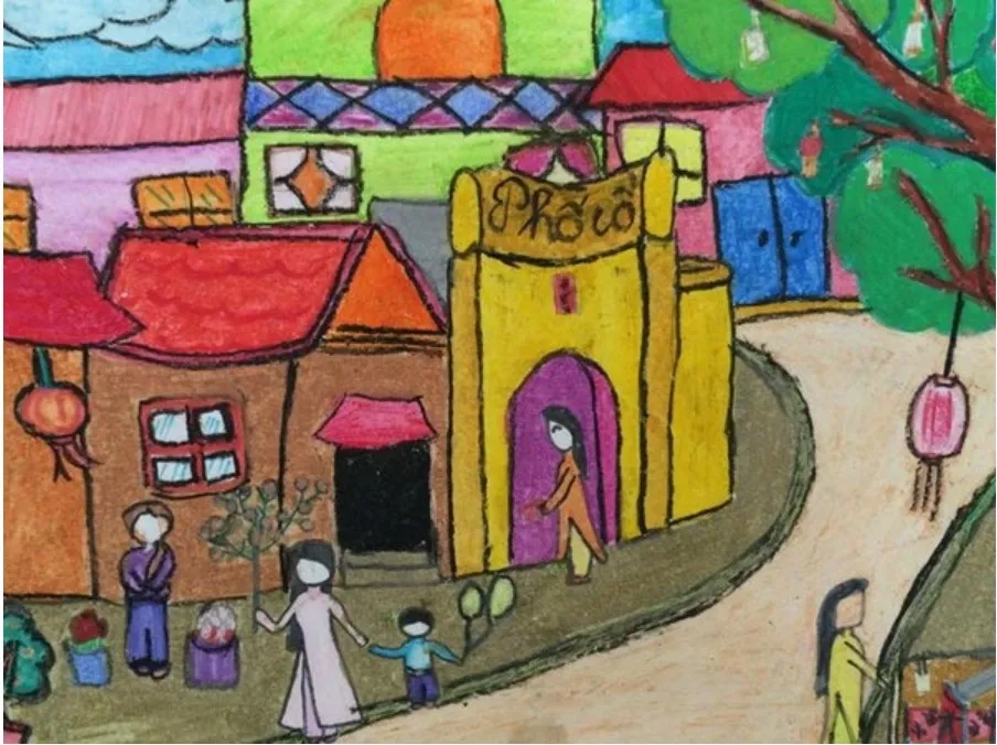 Khám phá vẻ đẹp phố cổ qua các bức tranh vẽ cuộc sống thường ngày độc đáo