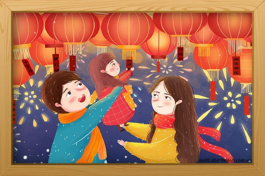 Khung cảnh thả đèn trời rực rỡ trong lễ hội của đồng bào vùng cao