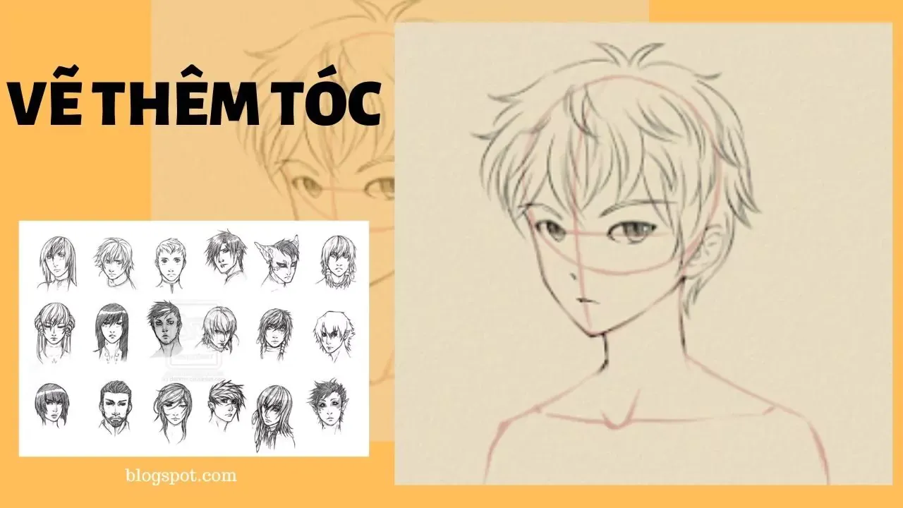 Kiểu tóc đặc trưng trong cách vẽ nhân vật truyện tranh nam cá tính