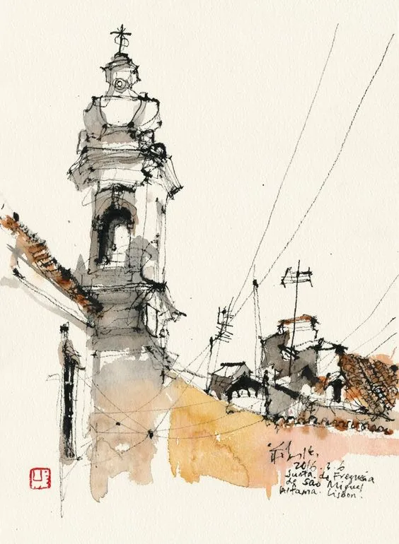 Ký họa nét nghệ thuật (nguồn: internet)