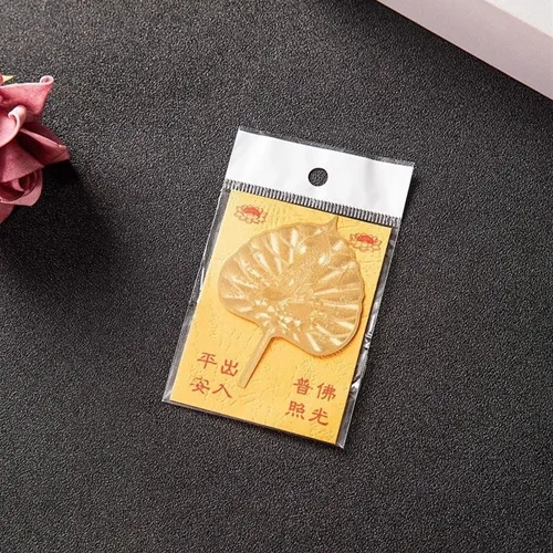 Lá bồ đề phong thủy mạ vàng nhỏ gọn để ví hoặc ốp điện thoại