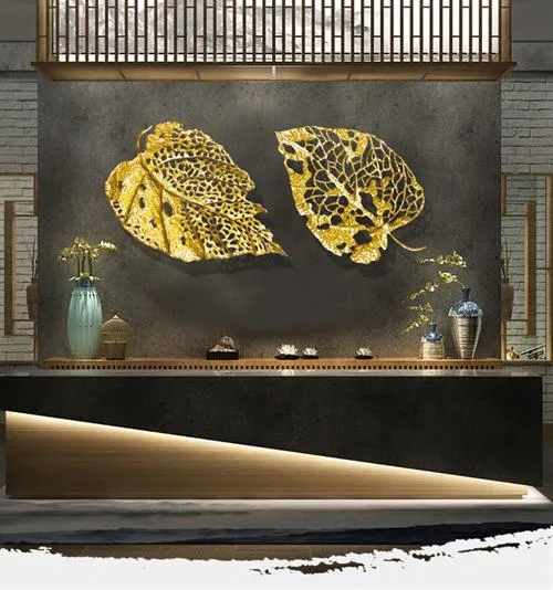 Tranh lá bồ đề phong thủy treo tường trang trí phòng khách