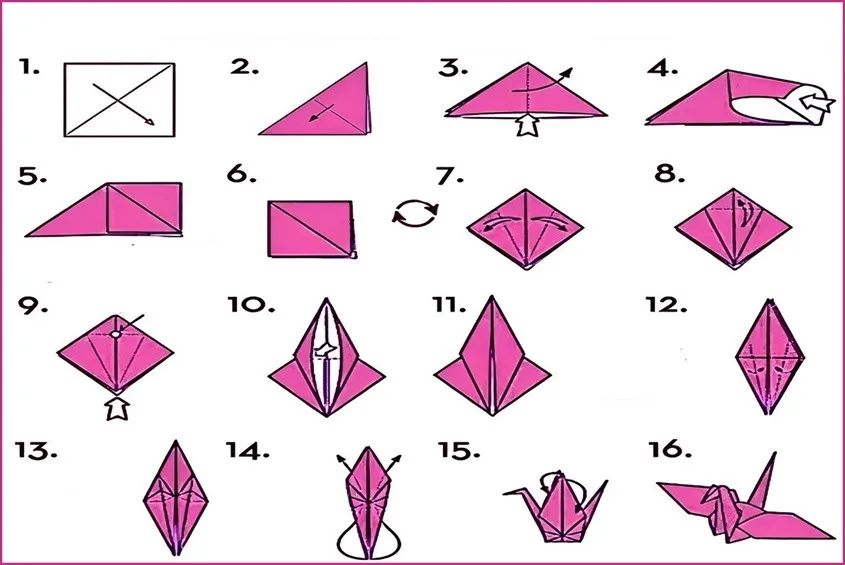 Hạc giấy origami truyền thống