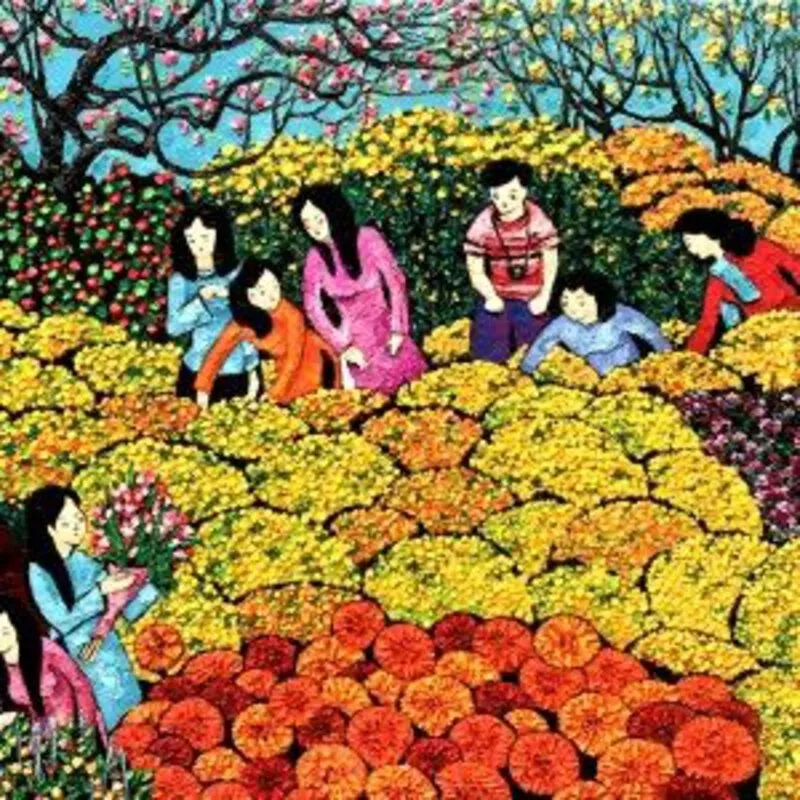 Làm nón lá qua tranh vẽ làng nghề truyền thống Việt Nam