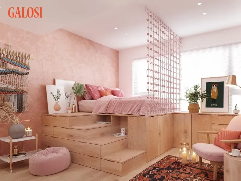 Không gian sáng bừng nhờ gam màu pastel