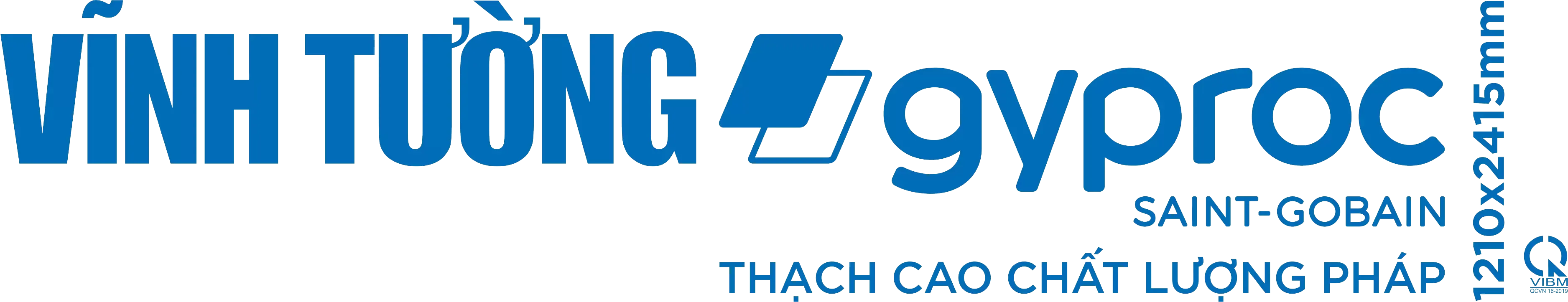 Thông tin dập nổi trên lưng tấm thạch cao tiêu chuẩn sản xuất tại Việt Nam