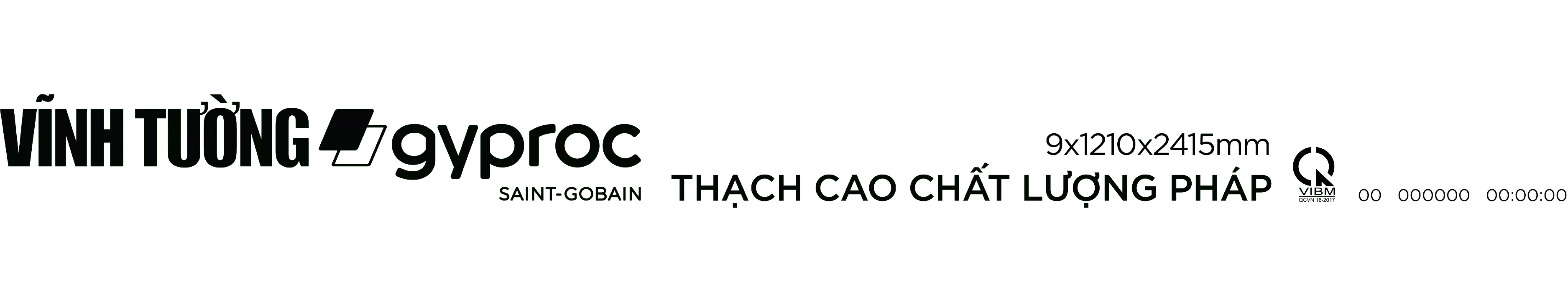 Ký hiệu trên tấm thạch cao tiêu chuẩn nhập khẩu từ Thái Lan