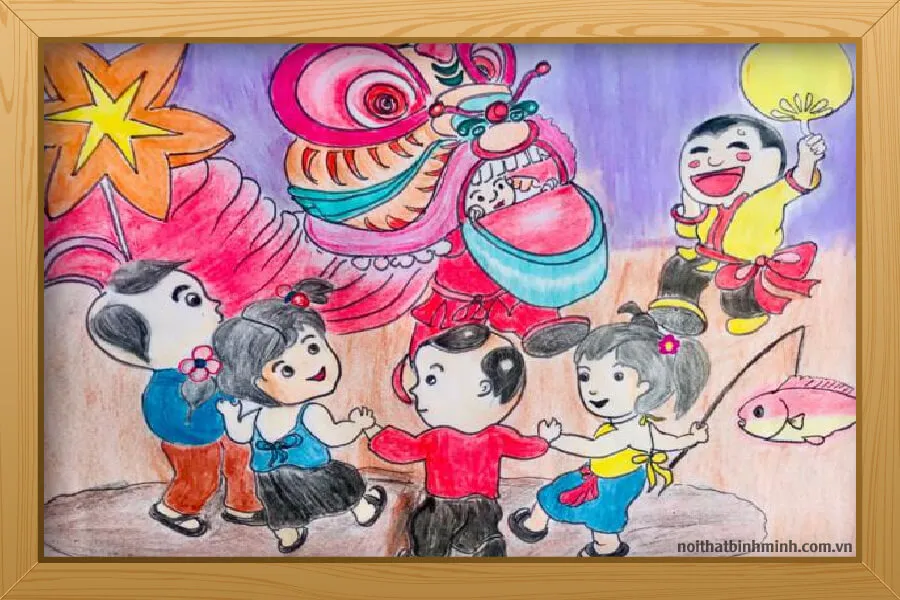 Mâm cỗ trung thu và các hoạt động vui chơi của thiếu nhi