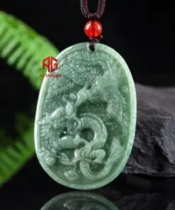 Mặt dây chuyền Long Phụng Ngọc Cẩm Thạch, biểu tượng hòa hợp hạnh phúc