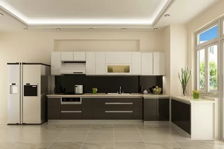 Tone màu kem nhã nhặn cho hệ trần giật 1 cấp nhẹ nhàng