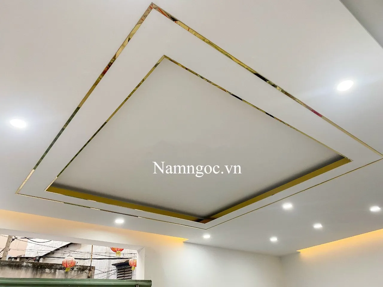 Trần thạch cao phòng khách 20m2