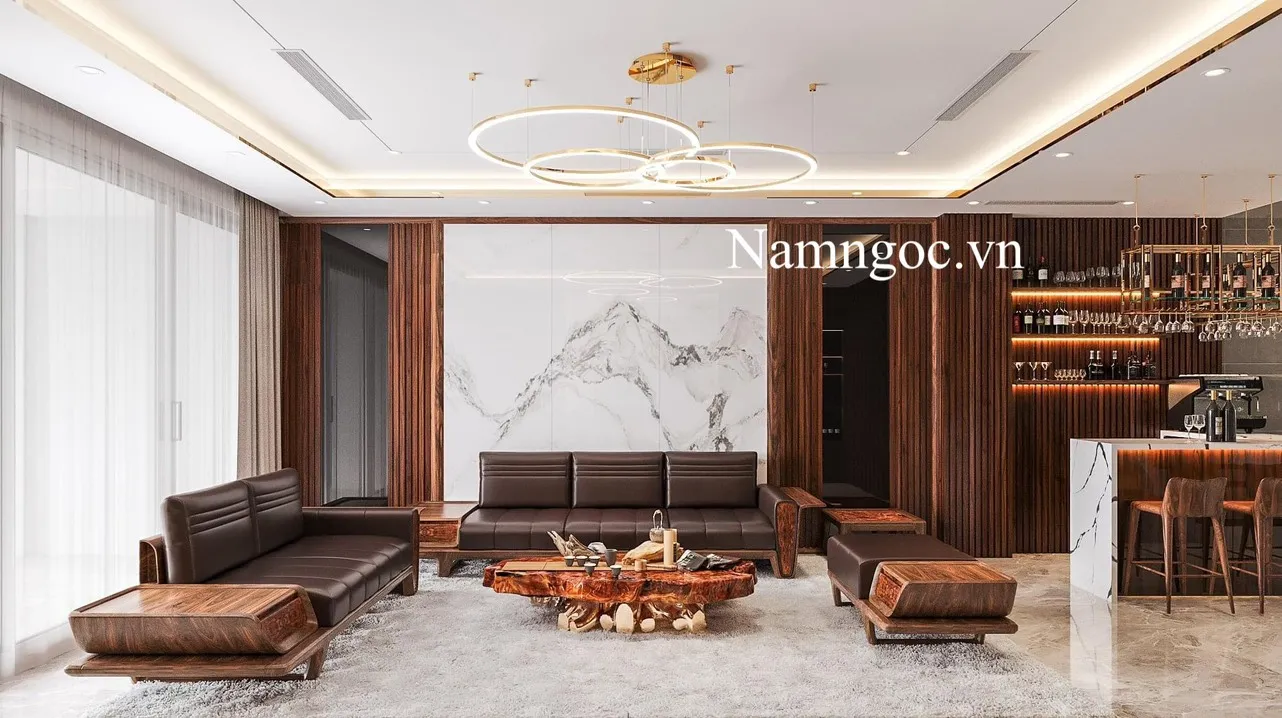 Trần thạch cao 30m2 đèn trần