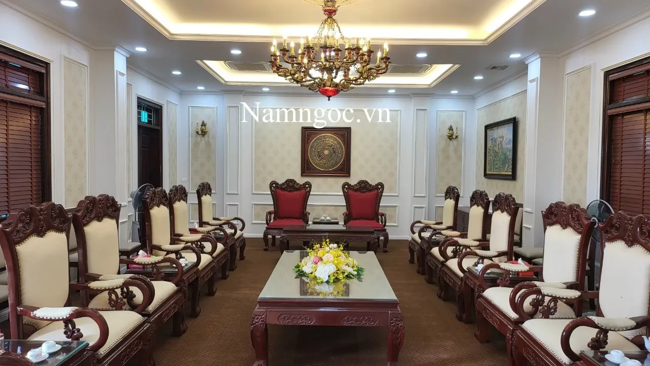 Trần thạch cao 40m2 hình chữ nhật