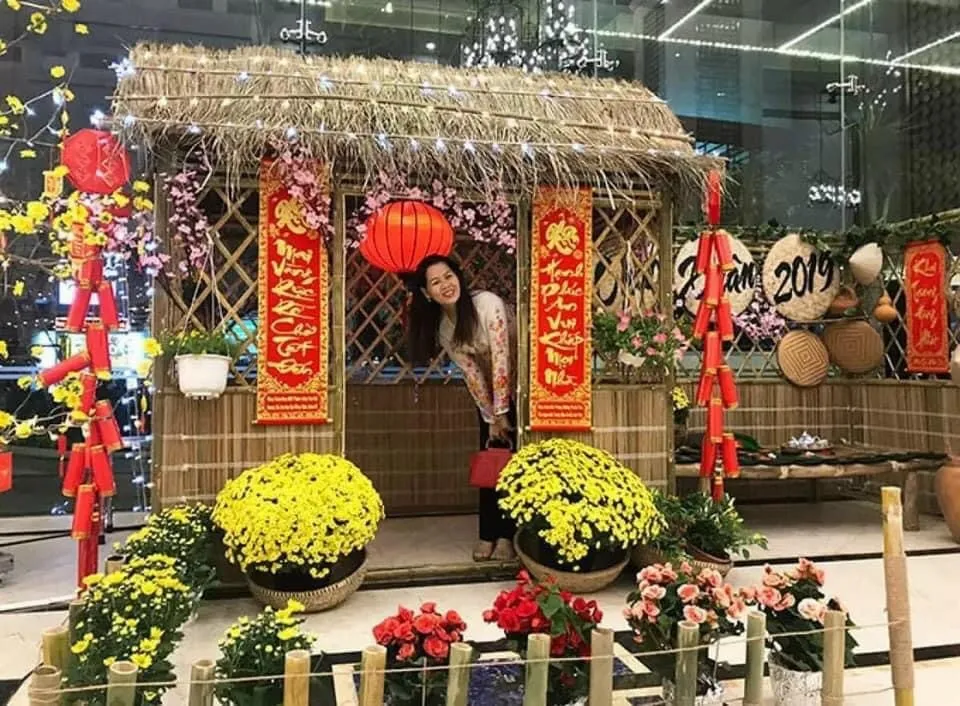 Mẫu trang trí tết trường mẫu giáo