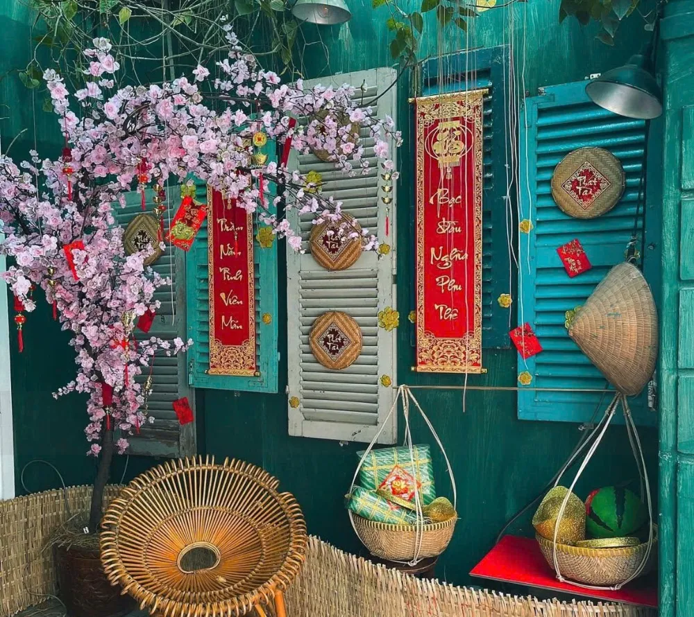 Mẫu trang trí tết trong nhà miền Bắc