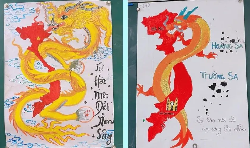 Mẫu tranh 30/4 chủ đề đất nước