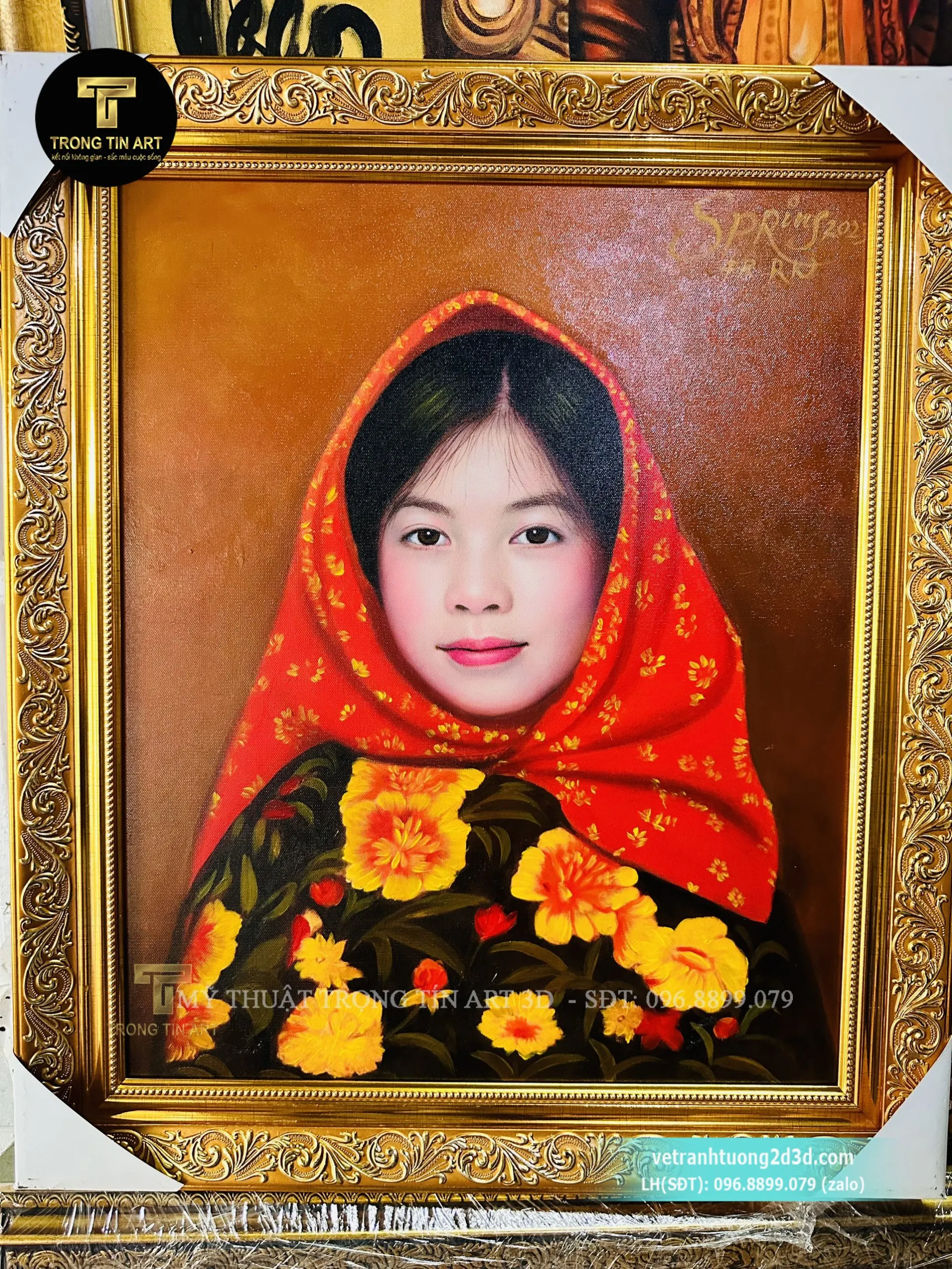 Mẫu tranh chân dung đôi lứa lãng mạn vẽ bằng chất liệu sơn dầu cao cấp