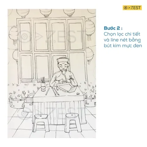 Mẫu tranh tham khảo cho đề tài tranh vẽ ngày tết đơn giản số 10