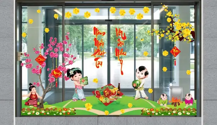 Mẫu tranh tham khảo cho đề tài tranh vẽ ngày tết đơn giản số 31