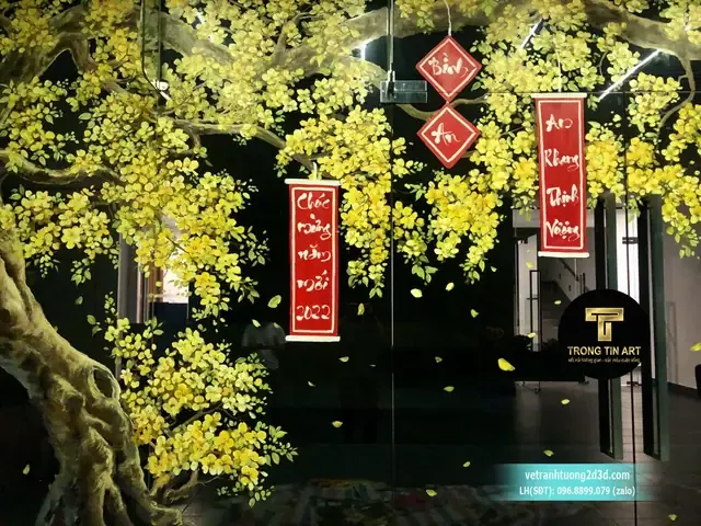 Mẫu tranh tham khảo cho đề tài tranh vẽ ngày tết đơn giản số 33