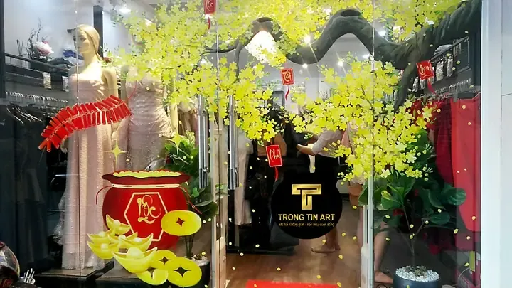 Mẫu tranh tham khảo cho đề tài tranh vẽ ngày tết đơn giản số 9