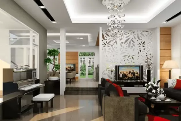 vách ngăn thạch cao đẹp