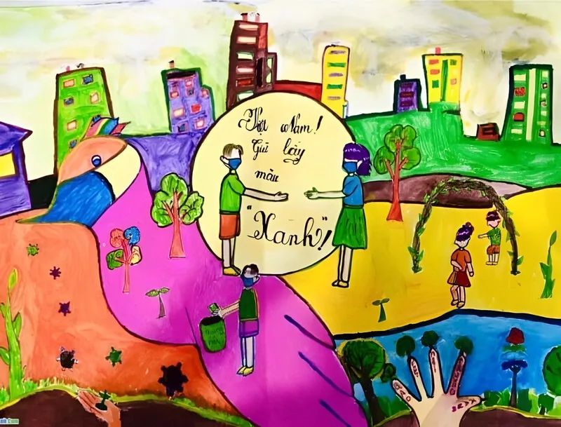 Mẫu vẽ lớp 5 ý tưởng trẻ thơ đơn giản cho những tiết học mỹ thuật trên lớp