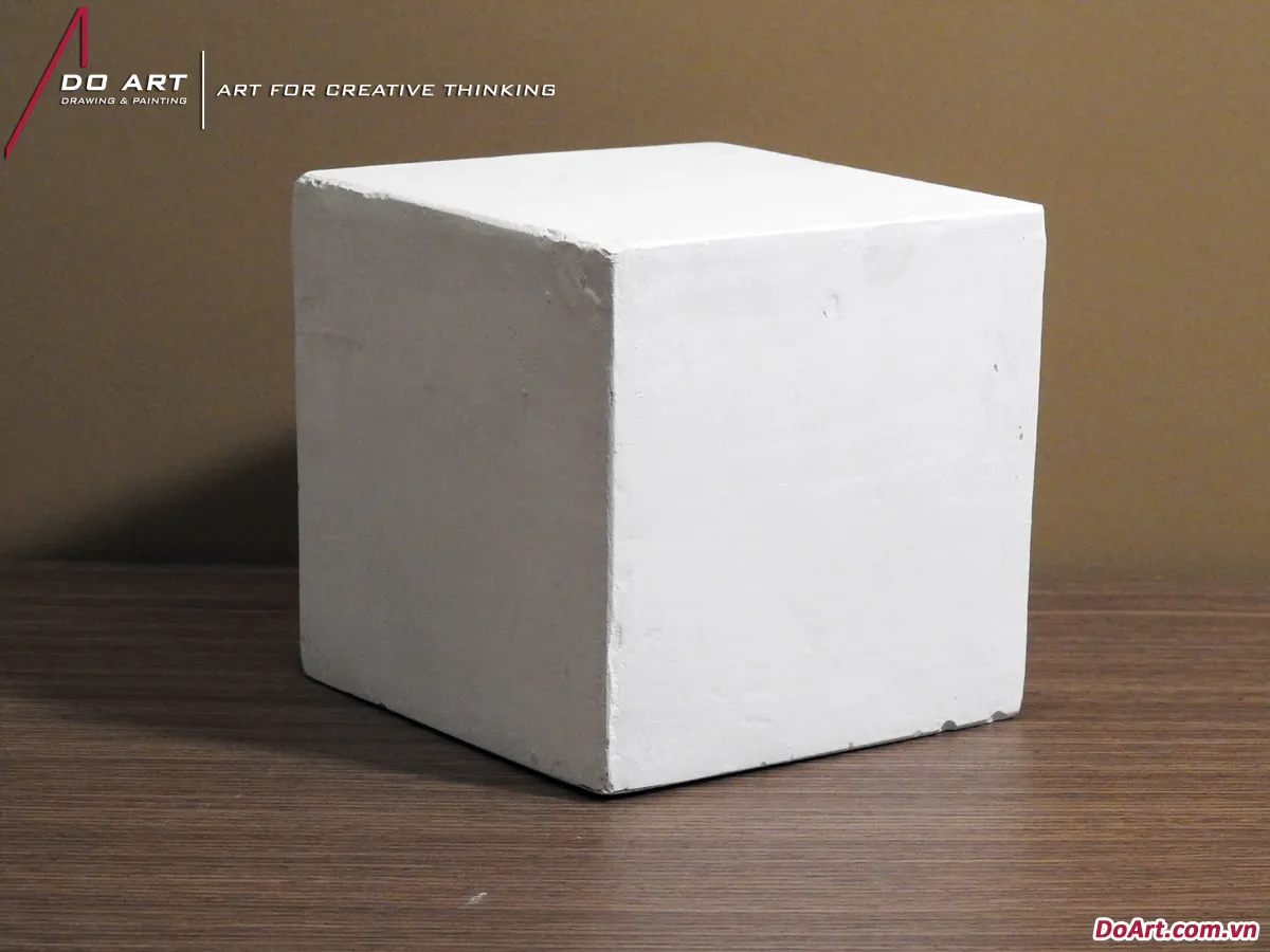 Mẫu vẽ tượng thạch cao khối lập phương cơ bản để luyện đánh bóng