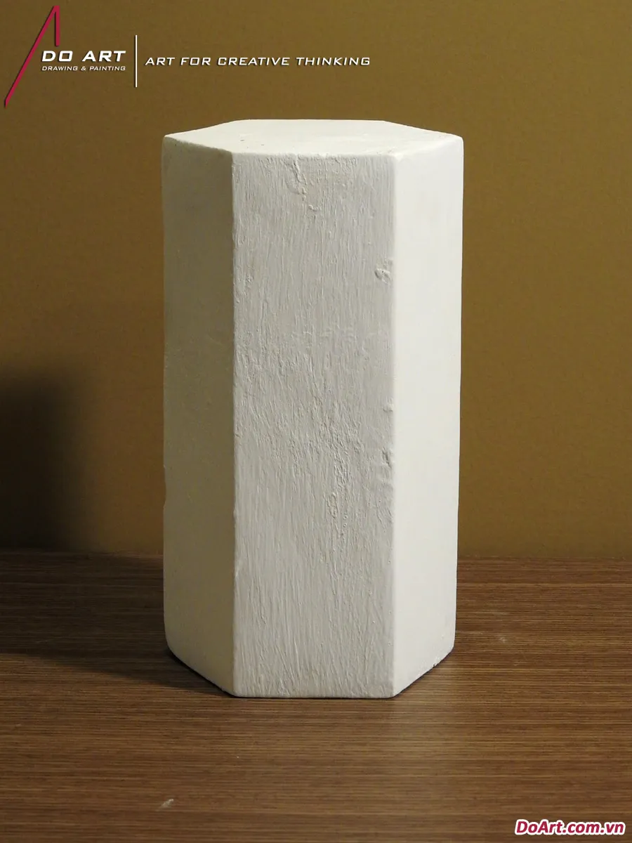 Tượng thạch cao khối lục giác đứng chuẩn thông số kỹ thuật hội họa