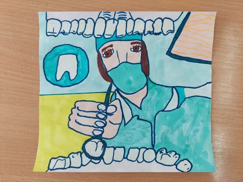 Mẫu vẽ tranh về bác sĩ đơn giản nhưng cực kỳ ý nghĩa