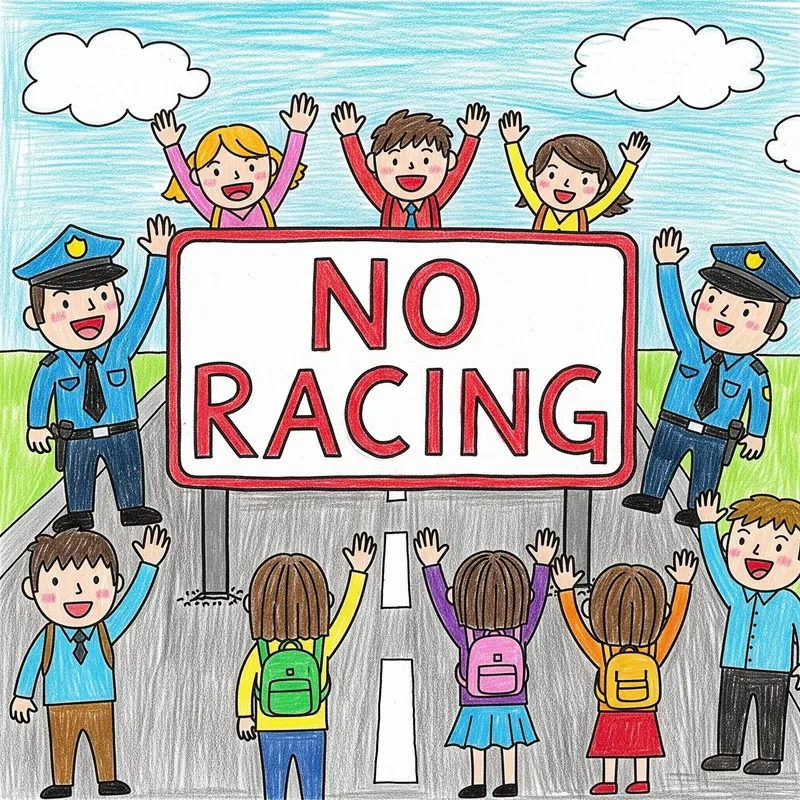 Mô phỏng thực tế khi vẽ tranh tệ nạn xã hội đua xe đẹp