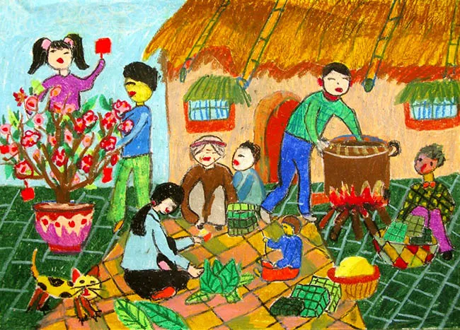 Mô tả sự tươi đẹp của thế giới qua tranh vẽ cuộc sống thường ngày của trẻ