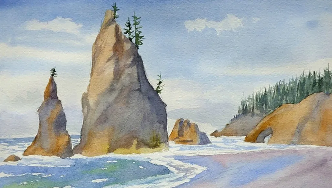 Hướng dẫn vẽ tranh tô màu nước biển Rialto bằng màu nước chuyên nghiệp