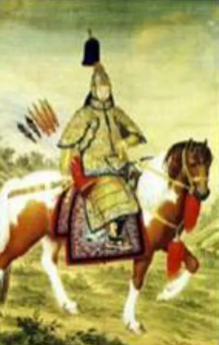 Một phiên bản khác của bức họa võ tướng được sử dụng rộng rãi trên các ấn phẩm lịch sử