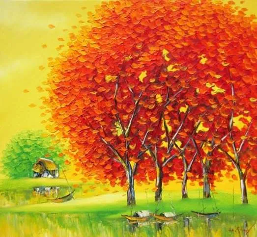 Mùa hè cũng là khi mùa gặt đến với những cánh đồng lúa vàng ươm