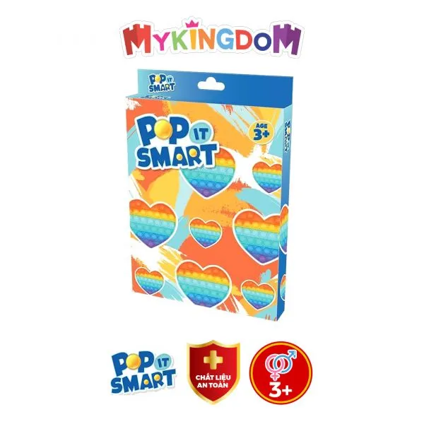 Sản phẩm đồ chơi Pop It hình trái tim sắc cầu vồng rực rỡ